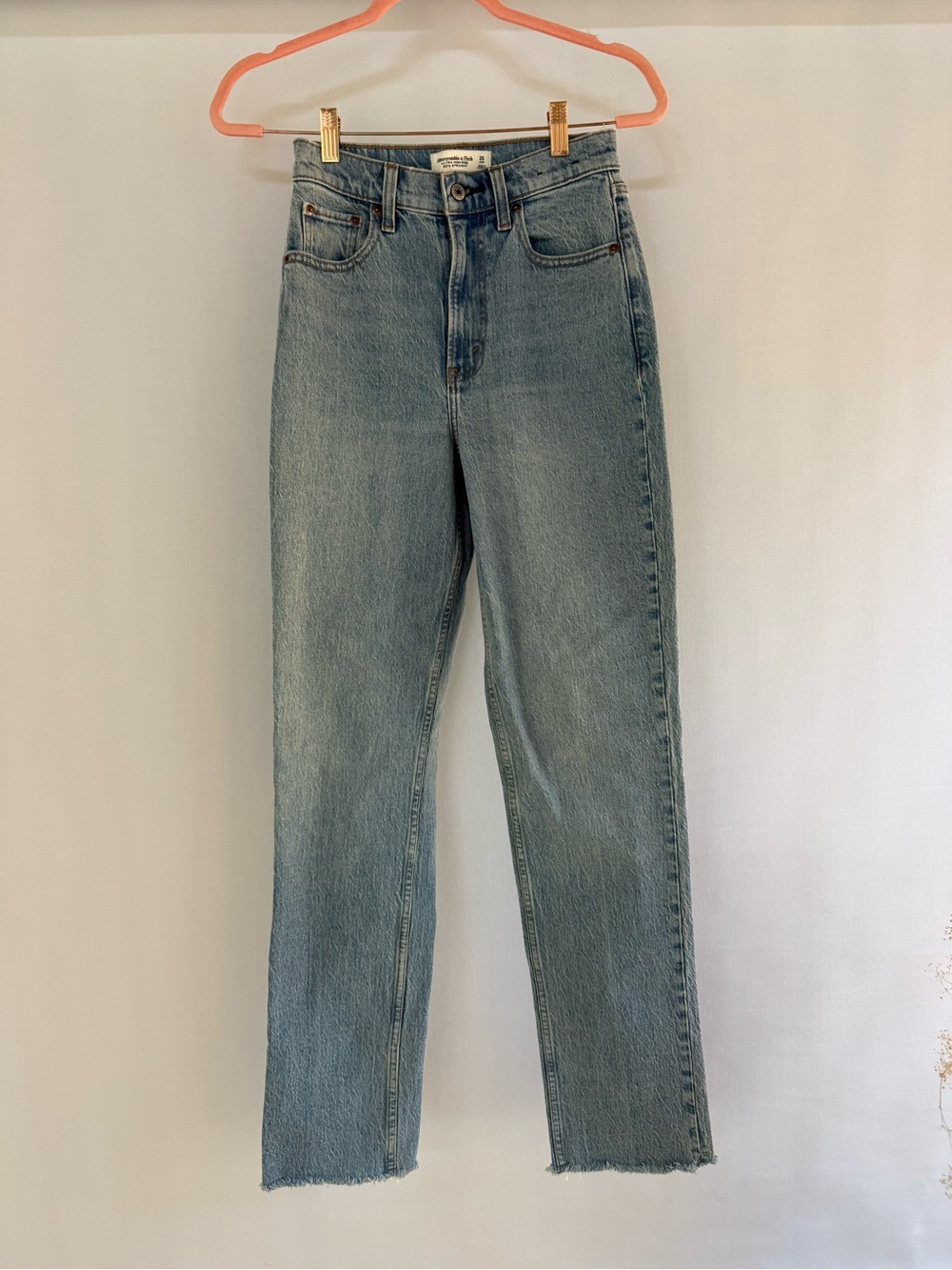 Abercrombie & Fitch High-Rise Straight Leg Jeans - 25 Long